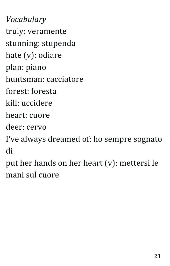 Biancaneve Ebook PDF & MP3: Traduzioni in Italiano Simple English Books