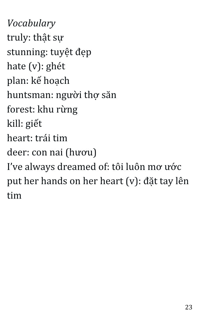 Truyện Bạch Tuyết Ebook PDF & MP3: Bản dịch Tiếng Việt Simple English Books