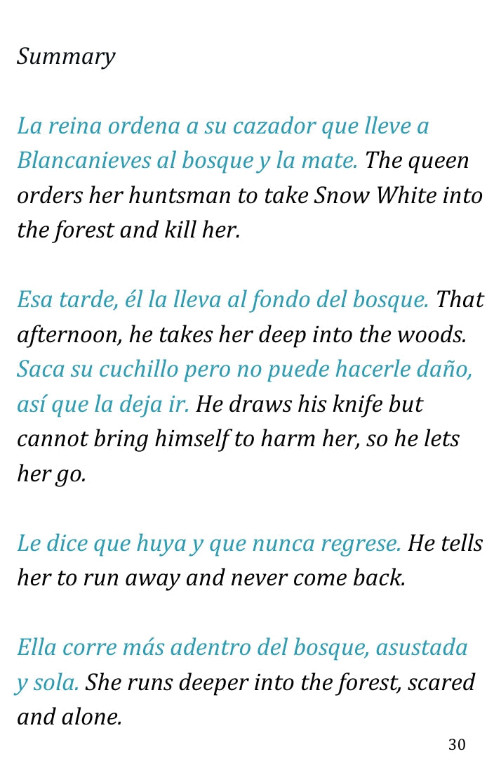 Blancanieves Ebook PDF & MP3: Traducciones al Español Simple English Books