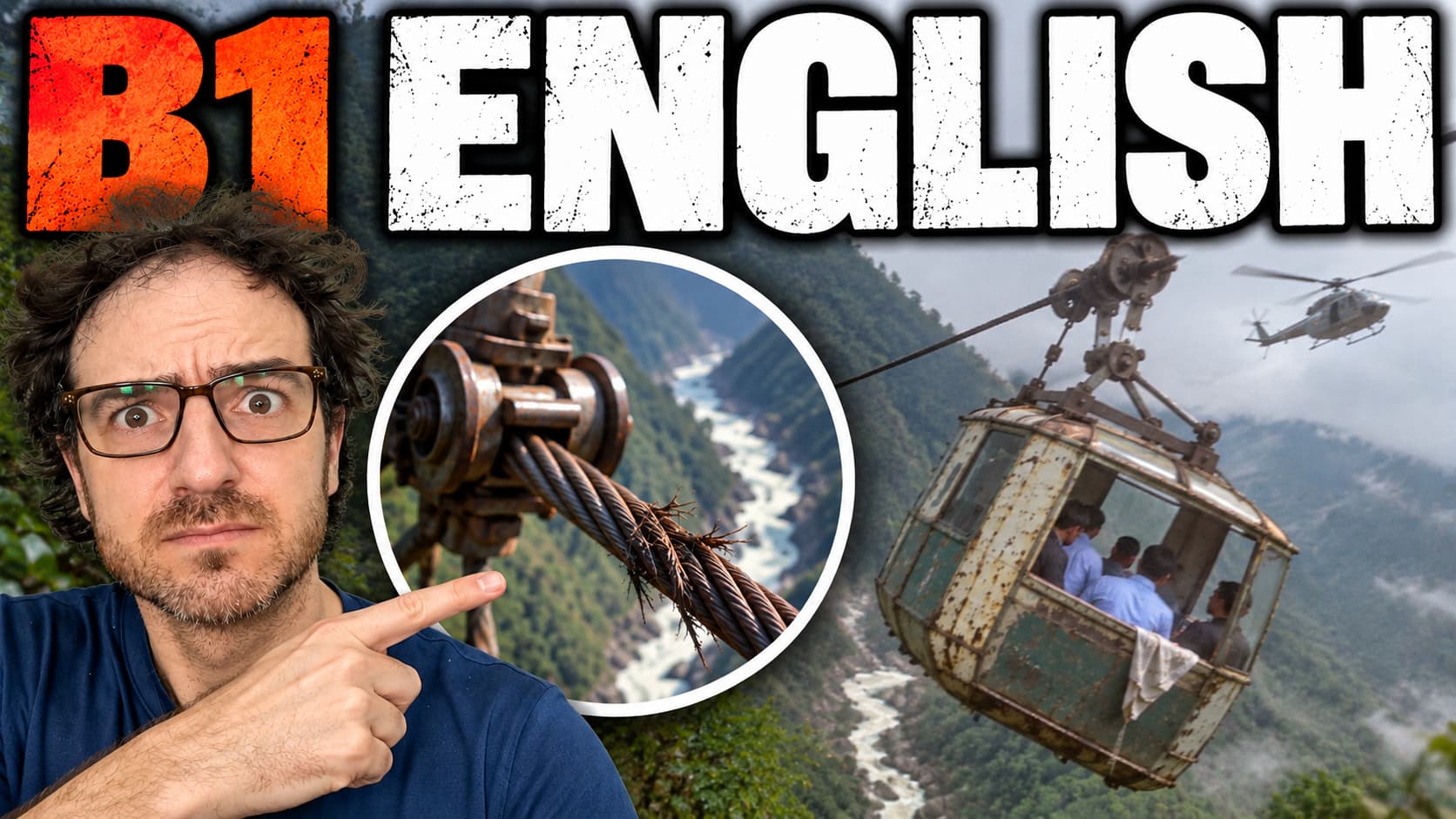 B1. Seven School Kids STUCK in Cable Car | 900ft Above River