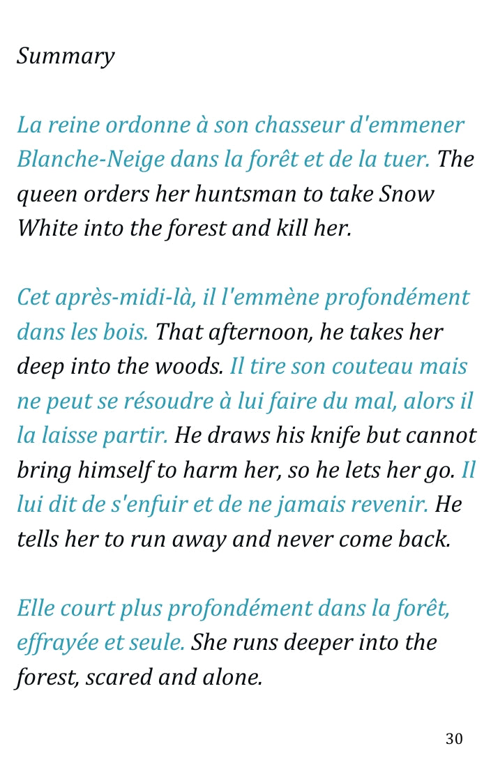 Blanche-Neige Ebook PDF & MP3 : Traductions en Français